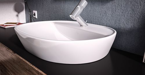 Lavabo da appoggio - ELEGANCE: 4360 - Lapino Ceramic - in ceramica / ovale / contemporaneo