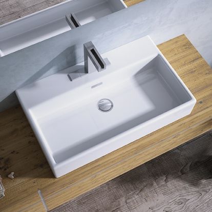 Lavabo da appoggio - DAPHNE SERIES - Lapino Ceramic - in ceramica / rettangolare / contemporaneo