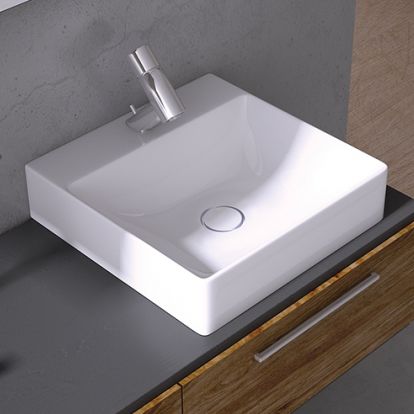 Lavabo da appoggio - EDGE: 6440 - Lapino Ceramic - in ceramica / quadrato / contemporaneo