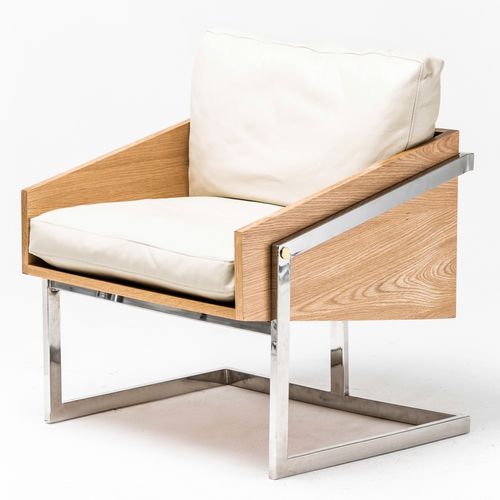 Poltrona contemporanea - SAIL - EGG DESIGNS - in pelle / in acciaio inossidabile / in legno