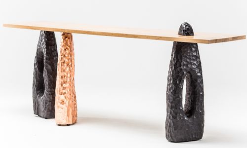 Consolle design originale - PRIMAL - EGG DESIGNS - in legno / in rame / rettangolare