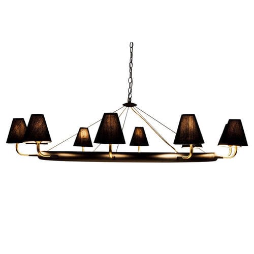 Lampadario contemporaneo - KUBU - EGG DESIGNS - in ottone / in acciaio / in tessuto