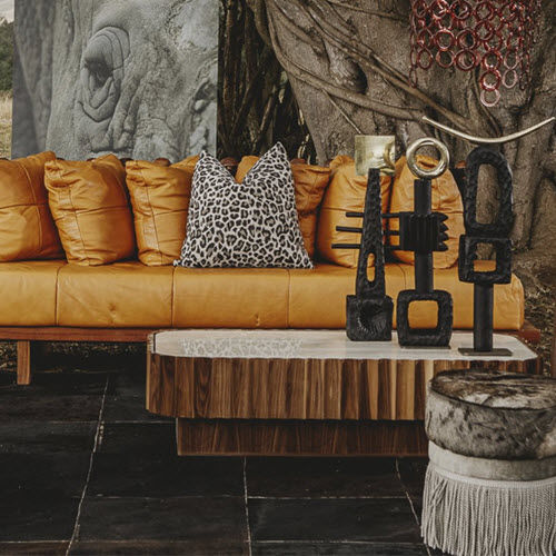 Tavolino basso design originale - FLUTED  - EGG DESIGNS - in marmo / con supporto in legno / rettangolare