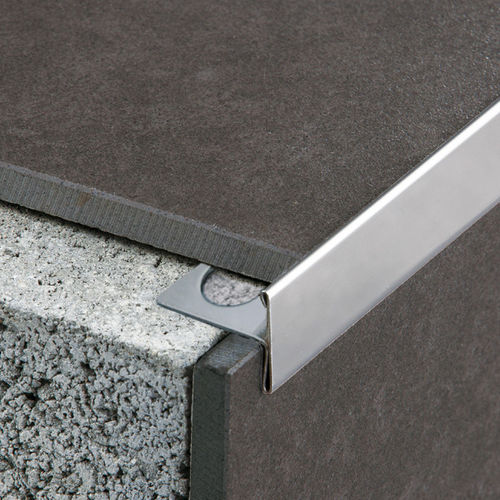 Profilo di finitura in acciaio inossidabile - EUROSTEP 279S - Euroshrink - per angolo esterno / bordo per gradino