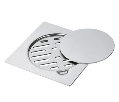 Piletta in acciaio inossidabile - 154 - Ferplast Srl - per doccia / con griglia / quadrata