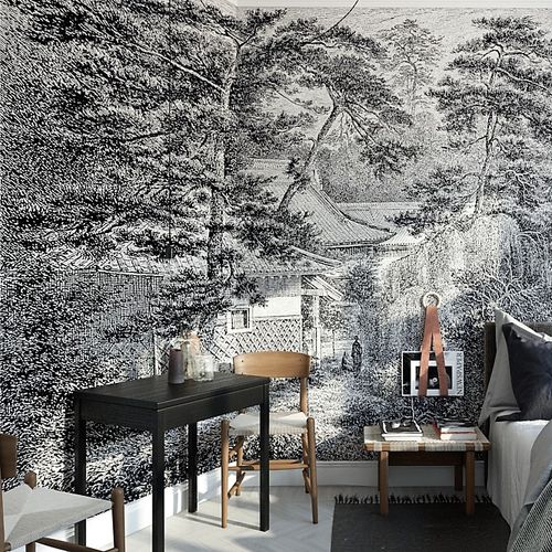 Carta da parati design originale - TOKYO 1867 - HD WALLS - in tessuto non tessuto / capolavori della pittura / argentata