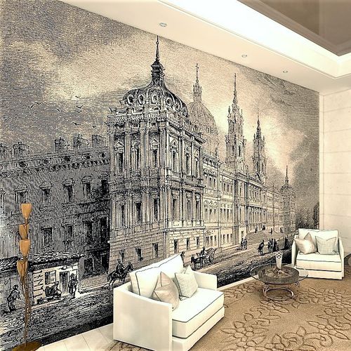 Carta da parati design originale - MAFRA 1861 - HD WALLS - in tessuto non tessuto / capolavori della pittura / con motivo a croquis