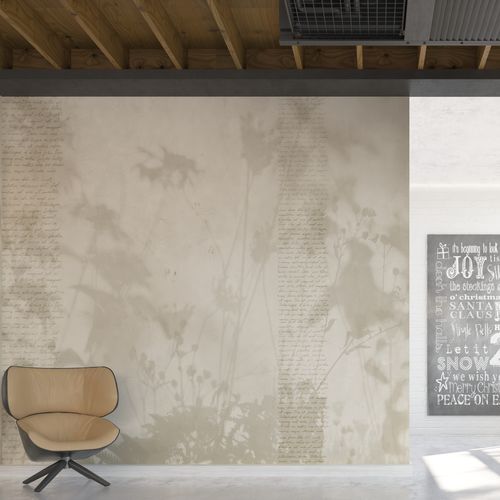 Carta da parati contemporanea - RHYTMIC FLOWERS - HD WALLS - in vinile / con motivi floreali / aspetto tessuto