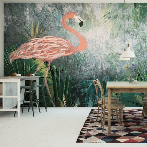 Carta da parati contemporanea - FLAMINGO - HD WALLS - in tessuto non tessuto / in vinile / con motivi naturali