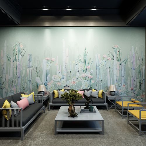 Carta da parati contemporanea - CACTUS - HD WALLS - in tessuto non tessuto / in seta / in vinile