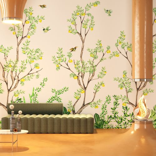 Carta da parati contemporanea - CITRUS - HD WALLS - in tessuto non tessuto / in vinile / a fiori