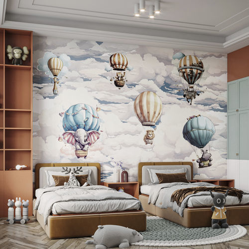 Carta da parati contemporanea - RACE-TO-THE-CLOUDS-HDPG-03 - HD WALLS - in tessuto non tessuto / in vinile / con motivo per bambini
