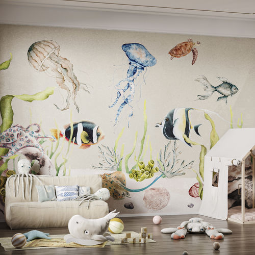 Carta da parati contemporanea - AQUARIUM-HDPG-07 - HD WALLS - in tessuto non tessuto / in vinile / con animali