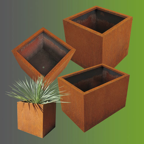Fioriera in corten - BASIO - Richard Brink GmbH & Co KG - rettangolare / quadrata / contemporanea