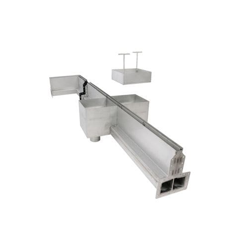 Canaletta a fessura - DOUBLE-CHAMBERED - Richard Brink GmbH & Co KG - in acciaio inossidabile / per spazio pubblico / da pavimento