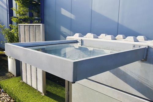 Pensilina per porta - TECTUS - Richard Brink GmbH & Co KG - in alluminio / in vetro / piatta