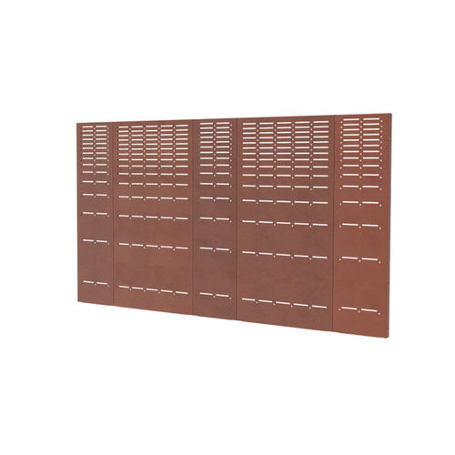Rete frangivista a pannello - PRIVACY - Richard Brink GmbH & Co KG - in corten / aspetto legno / di lunga durata