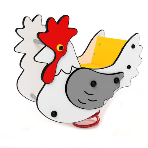 Gioco a molla in metallo - 3422S - Astrus Playgrounds - in HDPE / animale / monoposto