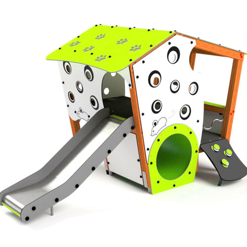 Casetta da gioco per esterni - 3005D - Astrus Playgrounds - per parco giochi / a pavimento