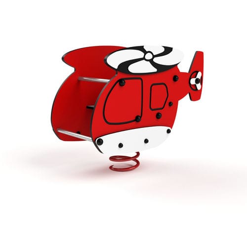 Gioco a molla in metallo - 3428S HELICOPTER - Astrus Playgrounds - in HDPE / trasporto / monoposto