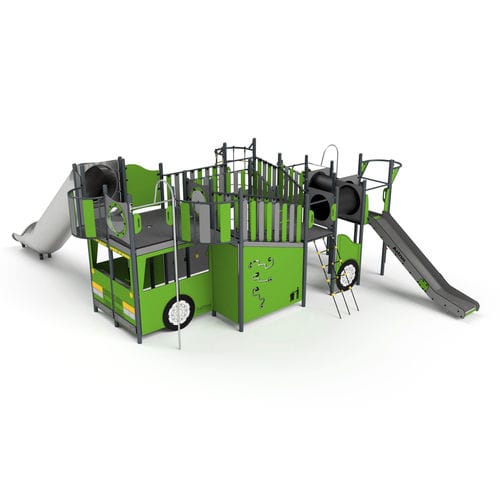 Struttura ludica per parco giochi - 3113S GARBAGE TRUCK - Astrus Playgrounds - in acciaio / in HDPE / modulare