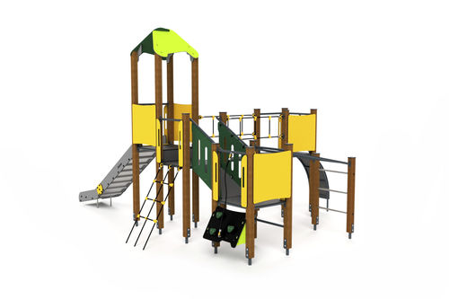 Struttura ludica per parco giochi - 10016 - Astrus Playgrounds - in acciaio / in legno / in HDPE