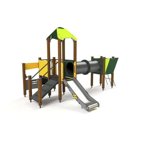 Struttura ludica per parco giochi - 10031 - Astrus Playgrounds - in metallo / in legno / in HDPE