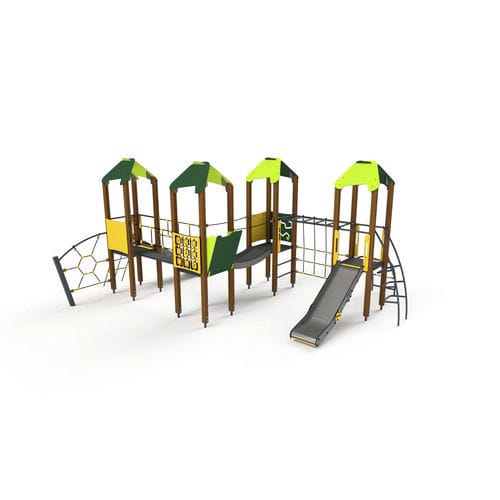 Struttura ludica per parco giochi - 10033 - Astrus Playgrounds - in metallo / in legno / in HDPE