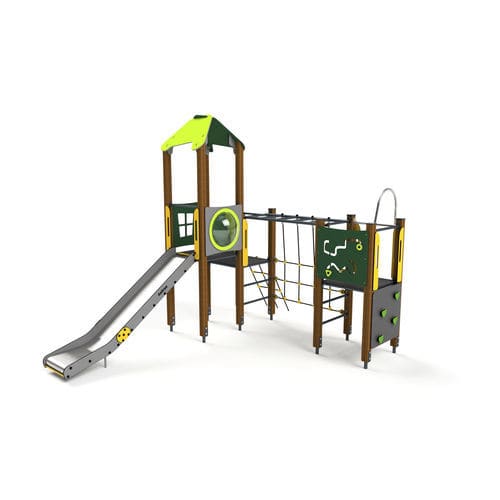 Struttura ludica per parco giochi - 10043 - Astrus Playgrounds - in metallo / in legno / in HDPE