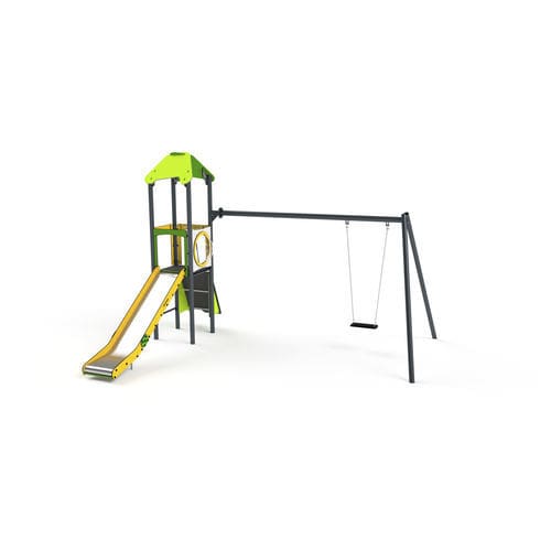 Struttura ludica per parco giochi - 11066 - Astrus Playgrounds - in metallo / in HDPE / modulare