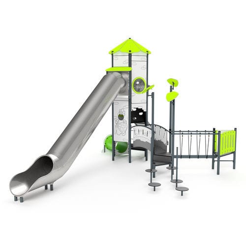 Struttura ludica per parco giochi - 11084 - Astrus Playgrounds - in metallo / in HDPE / modulare