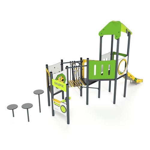 Struttura ludica per parco giochi - 11081 - Astrus Playgrounds - in metallo / in HDPE / modulare