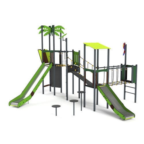 Struttura ludica per parco giochi - 11116 - Astrus Playgrounds - in metallo / in HDPE / modulare