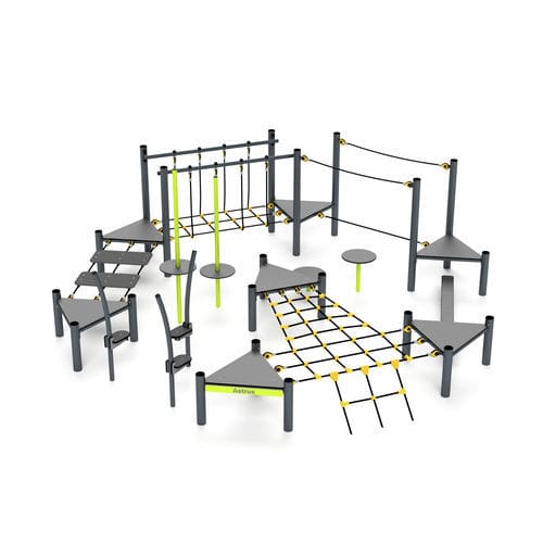 Area fitness per esterni per parco giochi - 3642S - Astrus Playgrounds - per scuola / per attività sportiva / per spazi pubblici