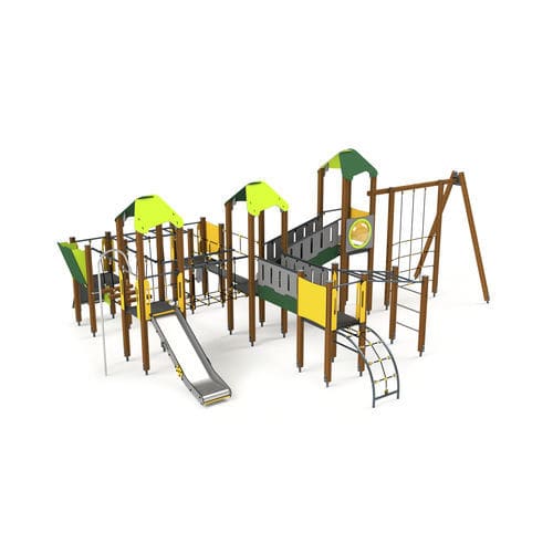 Struttura ludica per parco giochi - 10036 - Astrus Playgrounds - in metallo / in legno / in HDPE