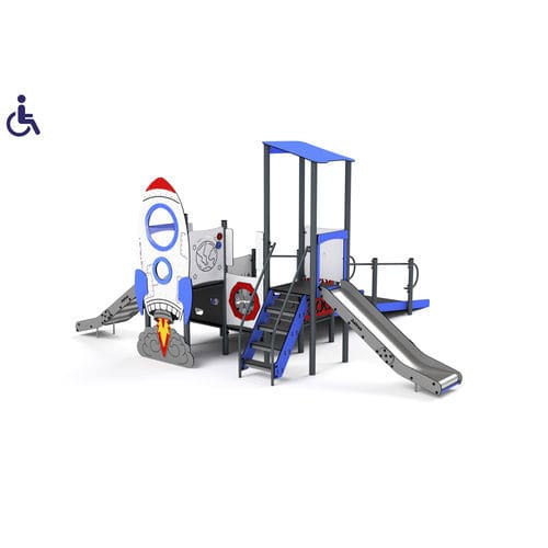 Struttura ludica per parco giochi - 11144 - Astrus Playgrounds - in metallo / in HDPE / modulare