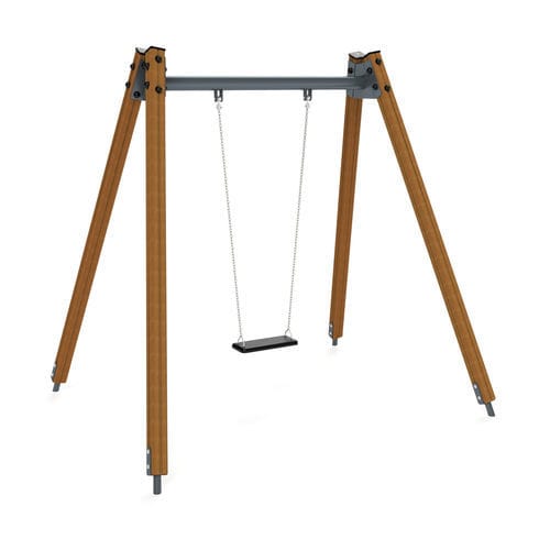 Altalena in legno - 3501D - Astrus Playgrounds - in acciaio galvanizzato / per parco giochi