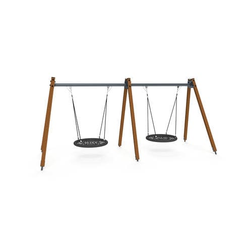 Altalena in legno - 3511D - Astrus Playgrounds - in acciaio galvanizzato / in corda / per parco giochi