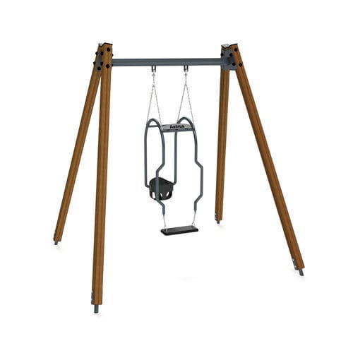 Altalena in legno - 3508D - Astrus Playgrounds - in acciaio galvanizzato / per parco giochi / doppia