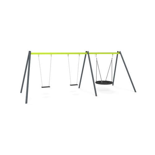 Altalena in acciaio galvanizzato - 3504S  - Astrus Playgrounds - in corda / per parco giochi / multipla