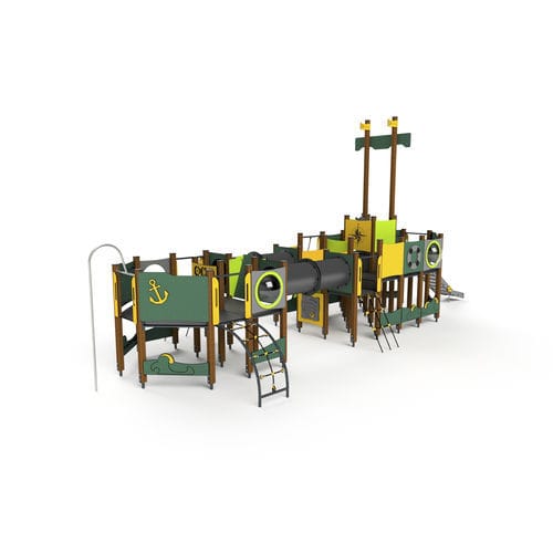 Struttura ludica per parco giochi - 3009D - Astrus Playgrounds - in acciaio galvanizzato / in legno / in HDPE