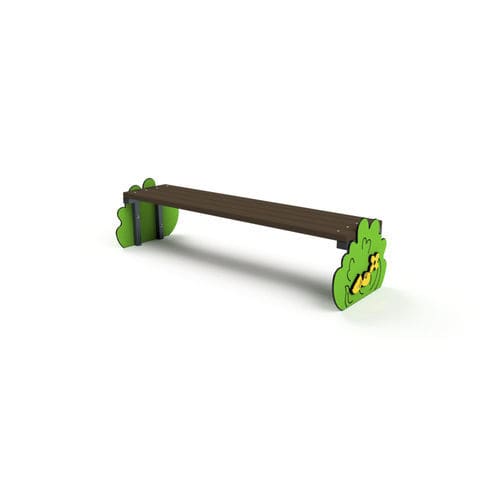 Panca per spazi pubblici contemporanea - 5027S - Astrus Playgrounds - in legno / in polietilene ad alta densità HDPE / senza schienale