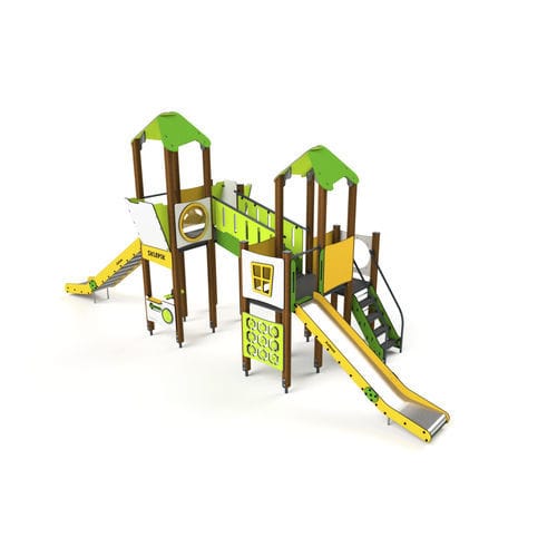 Struttura ludica per parco giochi - 10018 - Astrus Playgrounds - in acciaio / in legno / in PEHD