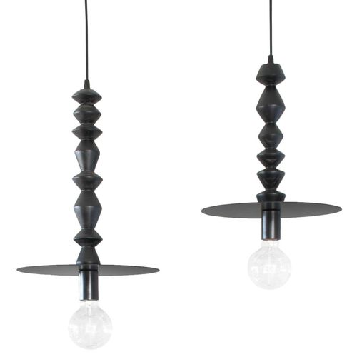 Lampada a sospensione - TOTEM - Studio 19 - in legno / contemporanea / con cavo