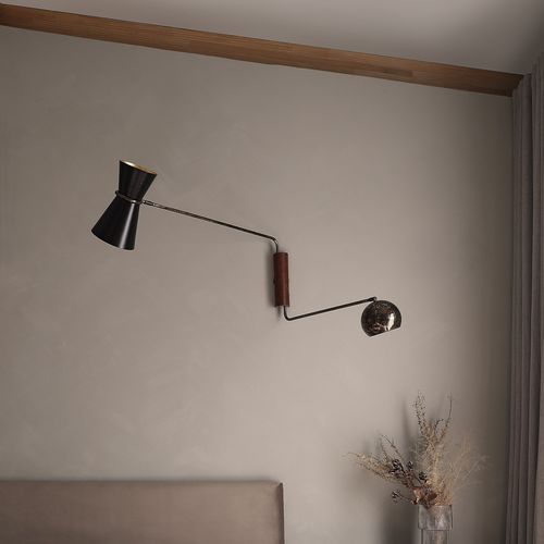 Applique contemporanea - THE POINTSMAN - Studio 19 - da interno / in bronzo / in pelle