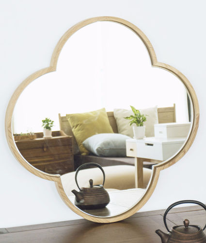 Specchio a muro - FLORAL - Ziinlife - contemporaneo / in rovere