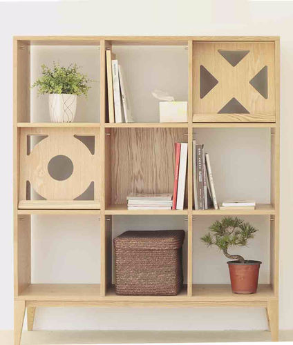 Libreria contemporanea - GIOCCO  - Ziinlife - in rovere / in noce