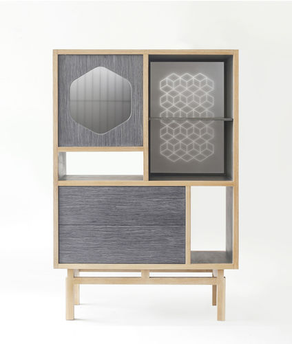 Credenza alta - ENLIGHT - Ziinlife - contemporanea / in rovere / in noce