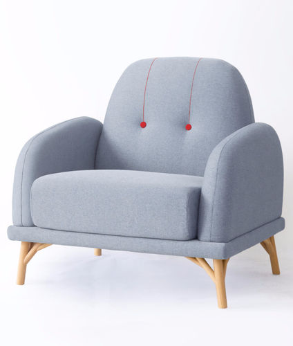 Poltrona contemporanea - NIFTY  - Ziinlife - in tessuto / grigia / blu