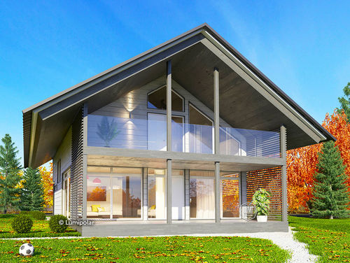 Casa prefabbricata - SMOKY 185 - Lumi Polar - ecologica / a risparmio energetico / contemporanea